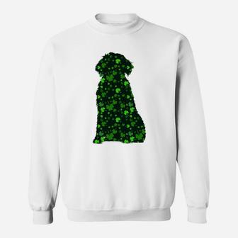 Cute Shamrock Portuguese Water Dog Mom Dad Gift St Patricks Day Awesome Dog Lovers Gift Sweat Shirt - Seseable