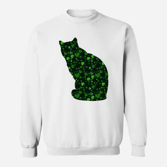 Cute Shamrock Siamese Mom Dad Gift St Patricks Day Awesome Cat Lovers Gift Sweat Shirt - Seseable