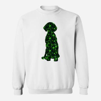 Cute Shamrock Vizsla Mom Dad Gift St Patricks Day Awesome Dog Lovers Gift Sweat Shirt - Seseable