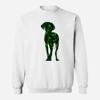 Cute Shamrock Weimaraner Mom Dad Gift St Patricks Day Awesome Dog Lovers Gift Sweat Shirt - Seseable