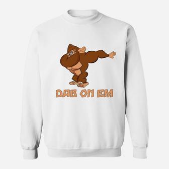 Dabbing Gorilla Sweatshirt, Lustige Tanzbewegung Tee - Seseable