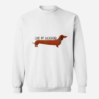 Dachshund Dog Mom Dad Gift Doxie Sweat Shirt - Seseable