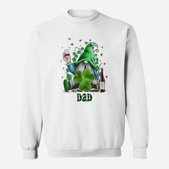 Dad Funny Gnome St Patricks Day Matching Family Gift Sweat Shirt - Seseable