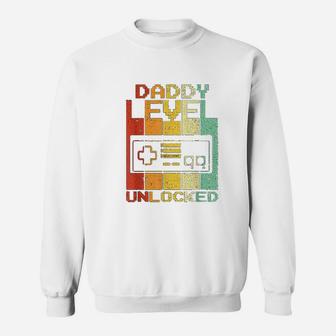 Dad Level Unlocked Video Gamer Leveled Up To Daddy Sweat Shirt - Seseable