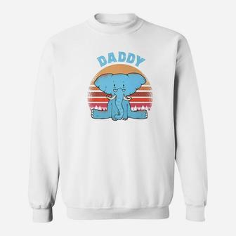 Daddy Elephant Matching Family Elephants Lovers Gift Sweat Shirt - Seseable