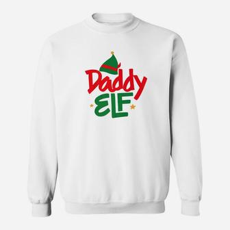 Daddy Elf Funny Parent Dad Christmas Sweat Shirt - Seseable