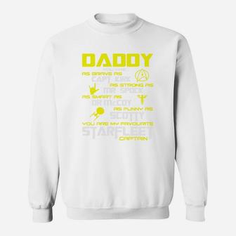 Daddy Super Star Dad Papa Hero Fathers Day Gift Trek Sweat Shirt - Seseable