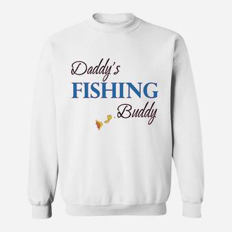 Daddys Fishing Buddy Fish Fisherman Boy Sweat Shirt - Seseable
