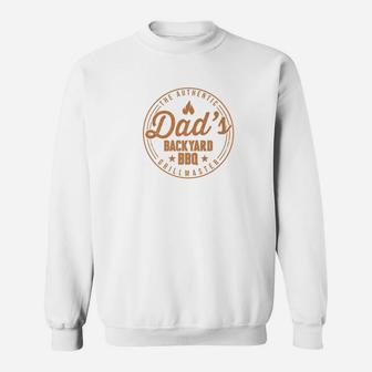 Dads Backyard Bbq The Authentic Grillmaster Father Premium Sweat Shirt - Seseable
