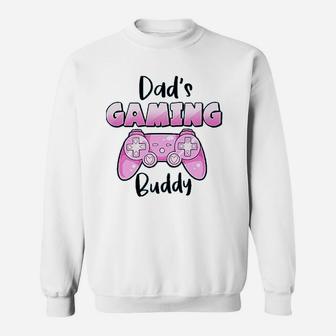Dads Gaming Buddy Pink Controller Sweat Shirt - Seseable