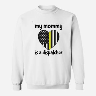 Dispatcher Mom Emergency Gold Line Flag Sweat Shirt - Seseable