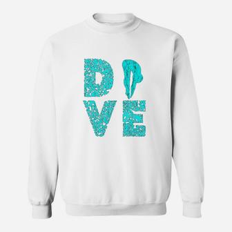 Dive Springboard Platform Diver Diving Board Aquatic Sweatshirt - Seseable