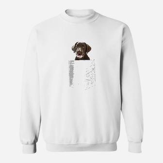 Dog In Your Pocket Chocolate Lab Sweat Shirt - Seseable