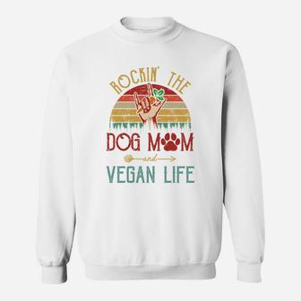 Dog Mom And Vegan Life Sweat Shirt - Seseable