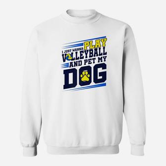 Dog Mom Dad Volleyball Funny Player Coach Gift Sweat Shirt - Seseable