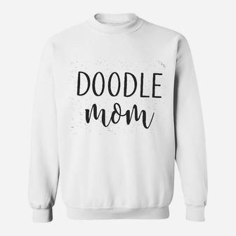 Doodle Mom Women Dog Mom Letter Print Sweat Shirt - Seseable