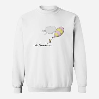 Dr Seuss Oh The Places You'll Go Oh, The Places Balloon Sweat Shirt - Seseable