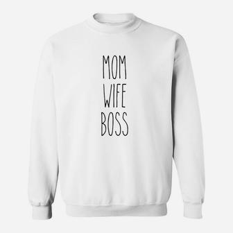 Dunn Mug Style Mom Wife Boss Sweat Shirt - Seseable