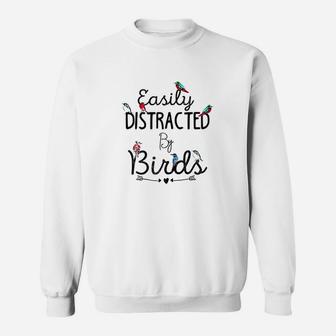 Easily Distracted By Birds Cute Birds Sweat Shirt - Seseable