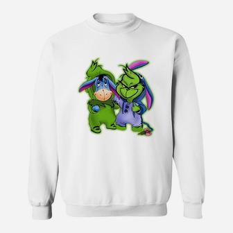 Eeyore And Grinch Sweat Shirt - Seseable