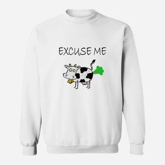 Excuse Me Cow Farts Fun Sweat Shirt - Seseable