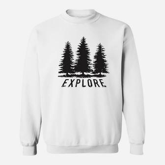 Explore Pine Trees Outdoor Adventure Cool Sweatshirt - Seseable