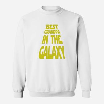 Fathers Day Shirt Best Grandpa In The Galaxy Sweat Shirt - Seseable