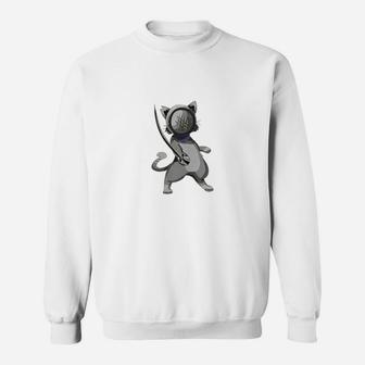 Fencing Cat Funny Fencing Sweat Shirt - Seseable