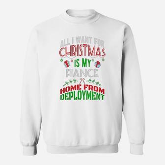Fiance Home From Deployment - Military Christmas T-shirt Sweat Shirt - Seseable