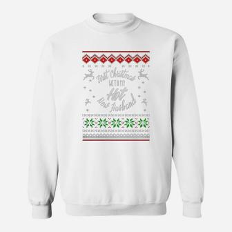 First Christmas With My Hot New Husband Shirt Sweat Shirt - Seseable