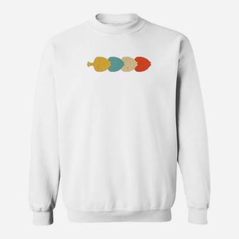 Flounder Vintage Retro Food Fish Fish Lover 60s 70s Gift Sweat Shirt - Seseable
