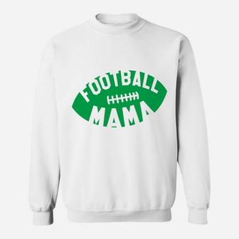 Football Mama Green Helmet Retro Mom Gift Sweat Shirt - Seseable