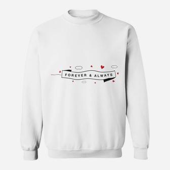 Forever And Always Couple For Bride And Groom-just Married Gifts Sweat Shirt - Seseable