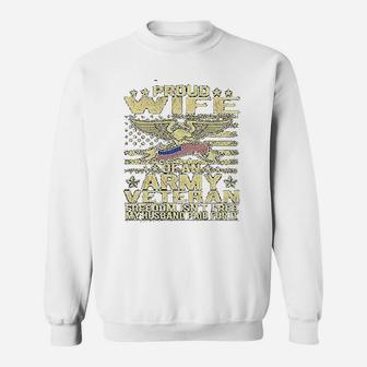 Freedom Isnt Free Proud Wife Of An Army Veteran Spouse Gift Sweat Shirt - Seseable