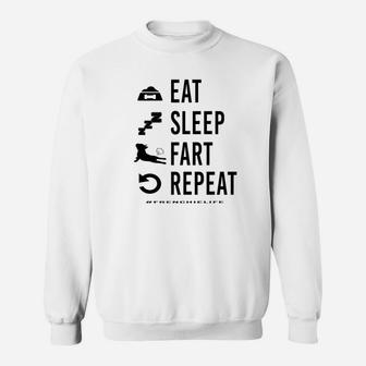 French Bulldog Eat Sleep Sweat Shirt - Seseable