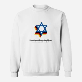 Freundschaft Deutschland-Israel Sweatshirt, Stern-Design Verflochten - Seseable