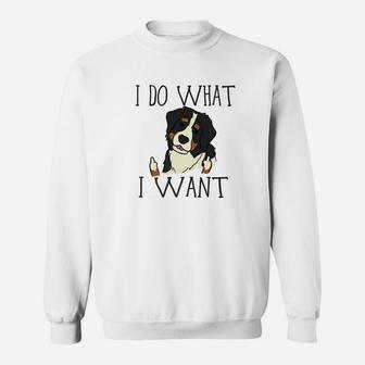 Funny Bernese Mountain Dog Do What I Want Mom Dad Sweat Shirt - Seseable