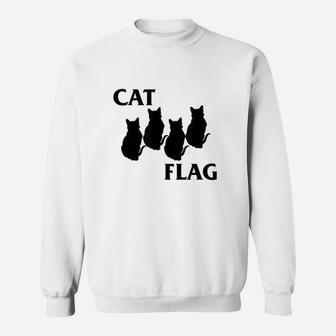 Funny Cat Flag Sweat Shirt - Seseable