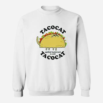 Funny Cat Gifts For Cat Lovers Tacocat Sweat Shirt - Seseable