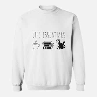 Funny Coffee Cat Mom Lover Sweat Shirt - Seseable