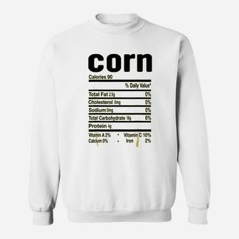 Funny Corn Nutrition Thanksgiving Costume Sweat Shirt - Seseable