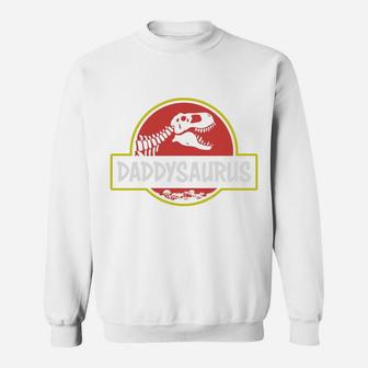 Funny Daddysaurus Dinosaur Cool Dad Gifts Sweatshirt - Seseable