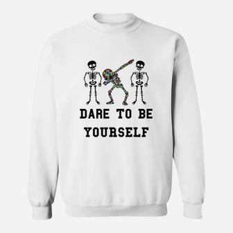 Funny Dare To Be Yourself Autism Awareness Sweatshirt - Seseable