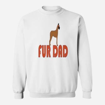 Funny Dog Fur Dad Dane Sweat Shirt - Seseable