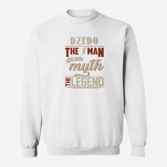 Funny Fathers Day Gifts Grandpa Dzedo The Man Myth Legend Premium Sweat Shirt - Seseable