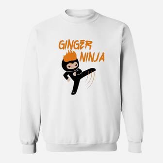 Funny Ginger Ninja Ginga Red Hair Sweat Shirt - Seseable