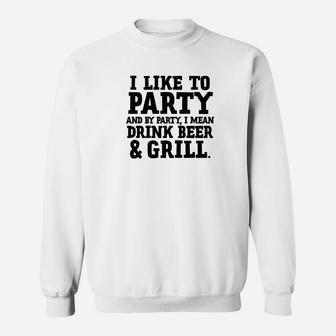 Funny Grill Smoking Father Gift Bbq Grilling Dad Gift Sweat Shirt - Seseable