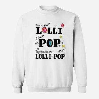 Funny Lolli Pop Lollipop Grandmother Grandfather Sweat Shirt - Seseable
