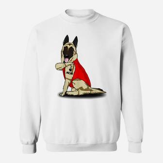 Funny Malinois Dog I Love Mom Tattoo Malinois Lover Sweat Shirt - Seseable