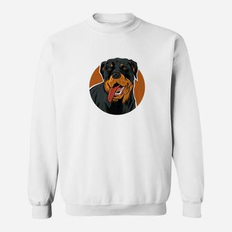 Funny Portrait Of Rottweiler Dog Doggy Pe Sweat Shirt - Seseable